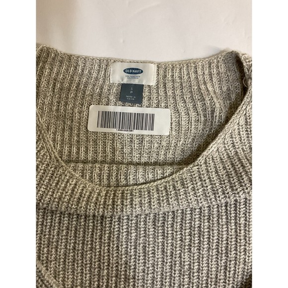Old Navy Light Grey Round Neck Knit Sweater SP - Picture 7 of 7